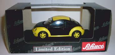 Schuco 04538 VW New Beetle schwarz-gelb 1:43