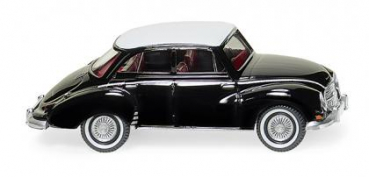 Wiking 012002 DKW Limousine 1958 - 1963 schwarz mit weißem Dach 1:87 Spur H0