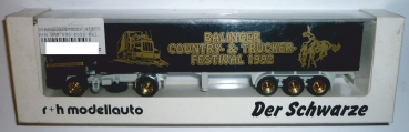 r+h modellauto MAN F90 Koffersattelzug schwarz "Balinger Country- & Trucker-Festival 1992" 1:87 Spur H0